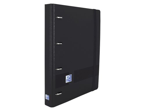 Pasta com recarga oxford europeanbinder polyfoam 4 aneis 35 mm din a4+ capa extradura com elasticos pretos , Oxford , 154791 , 3045050414831